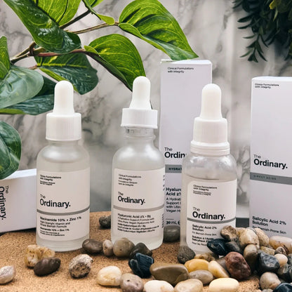 Trío Poderoso THE ORDINARY: Niacinamida + Ácido Hialurónico + Salicílico