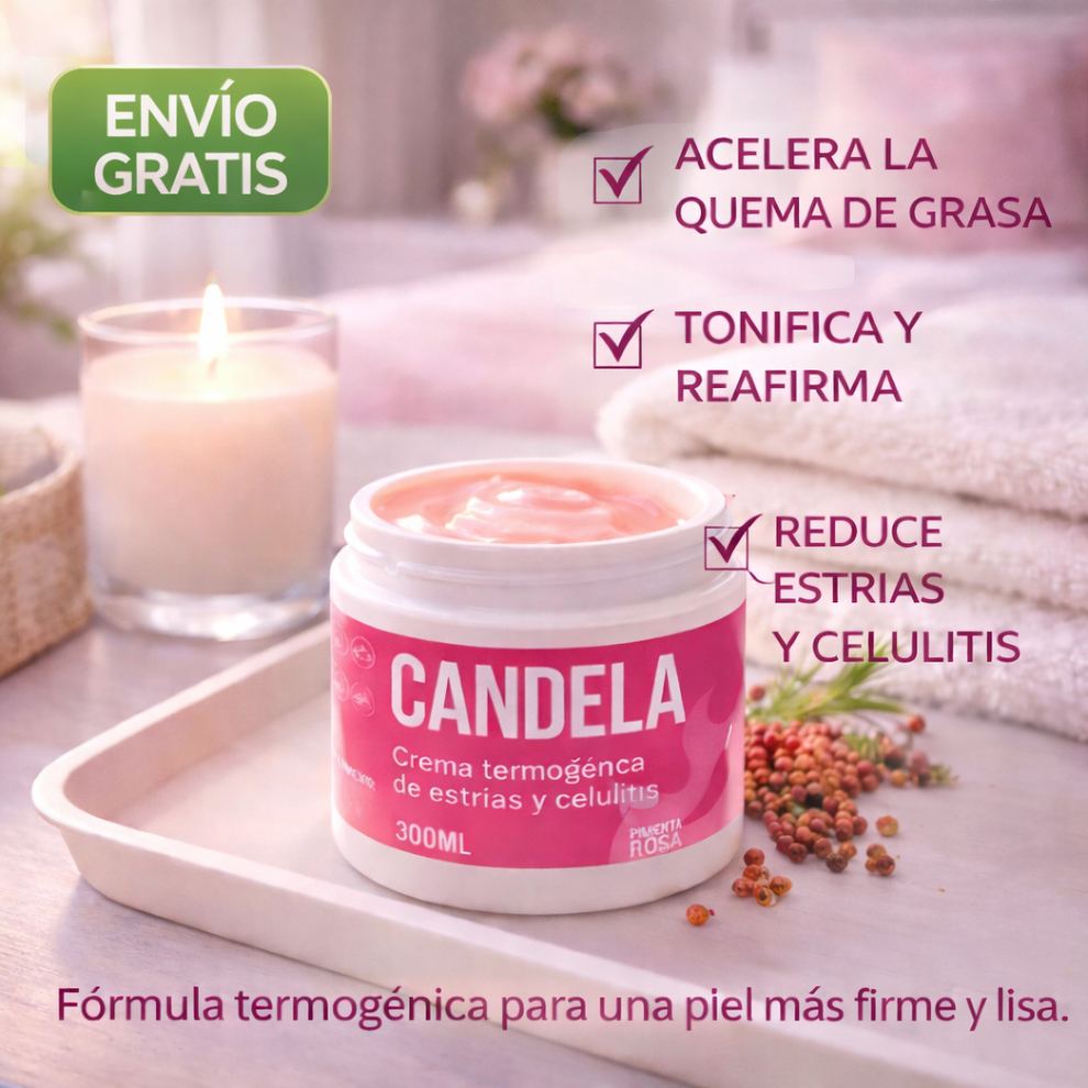 Candela Crema Reductora Moldea y Define al Instante tu cuerpo