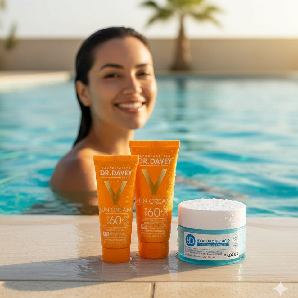 Protección UV e Hidratación:2 Bloqueadores + Hidratante Antiarrugas