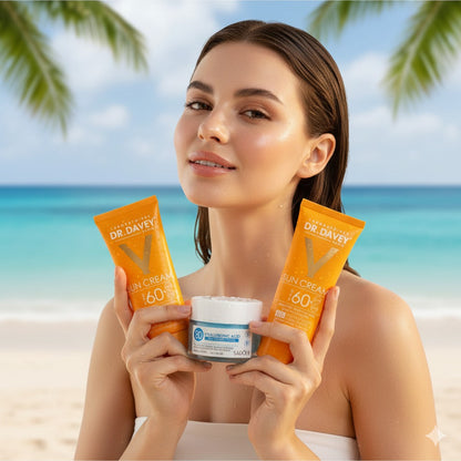 Protección UV e Hidratación:2 Bloqueadores + Hidratante Antiarrugas